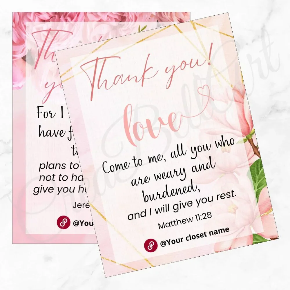 100 Pack Biblie Thank You Insert Cards - Small Business Thank You Card 4